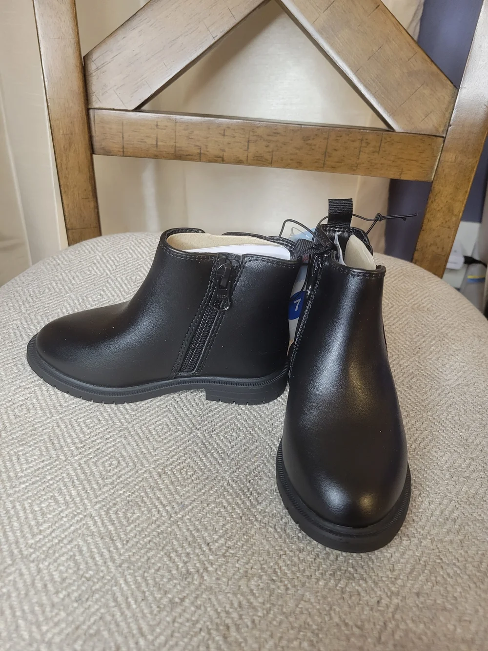 Cat & Jack Toddler Girl Black Chelsea Boots - Classic Slip-On Design